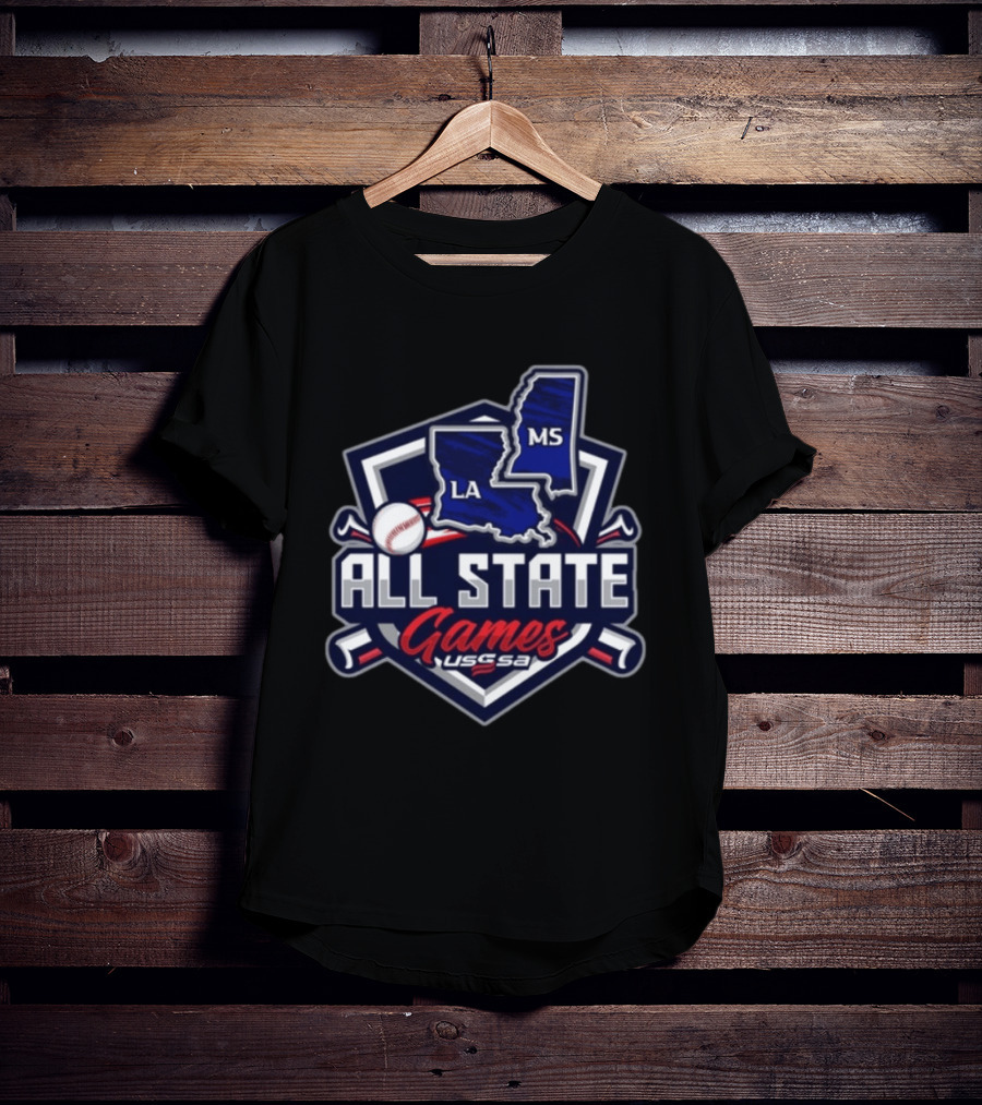 USSSA All State Games Louisiana Mississippi Baseball Event T-Shirt