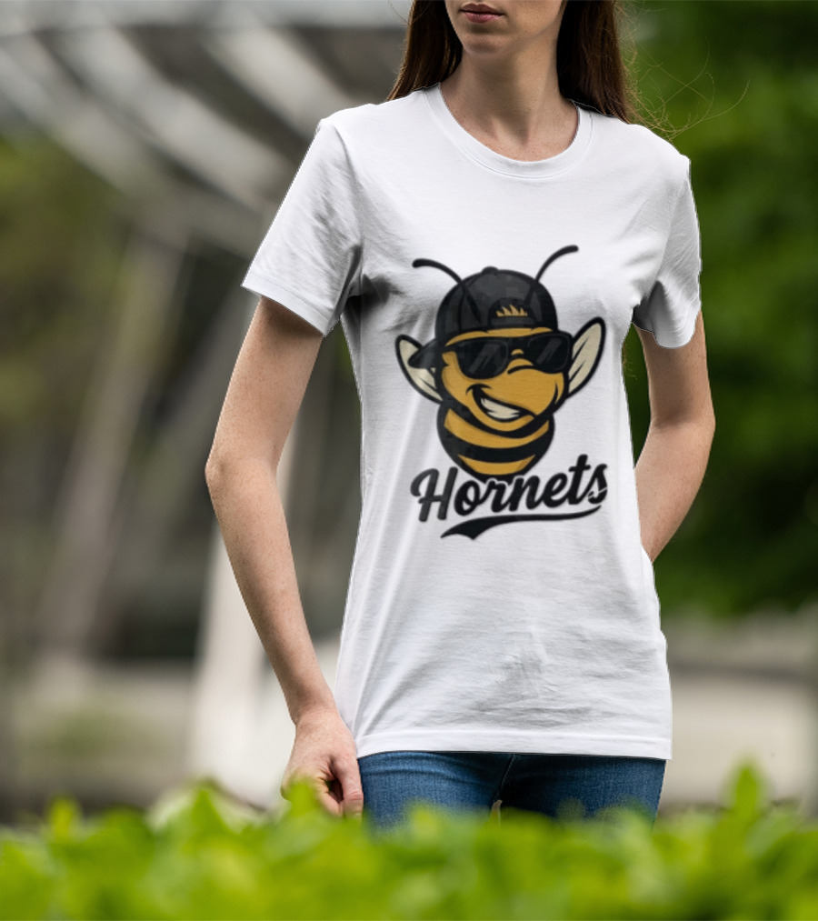 Charlotte Hornets Bee Wearing Sunglasses And Cap T-Shirt