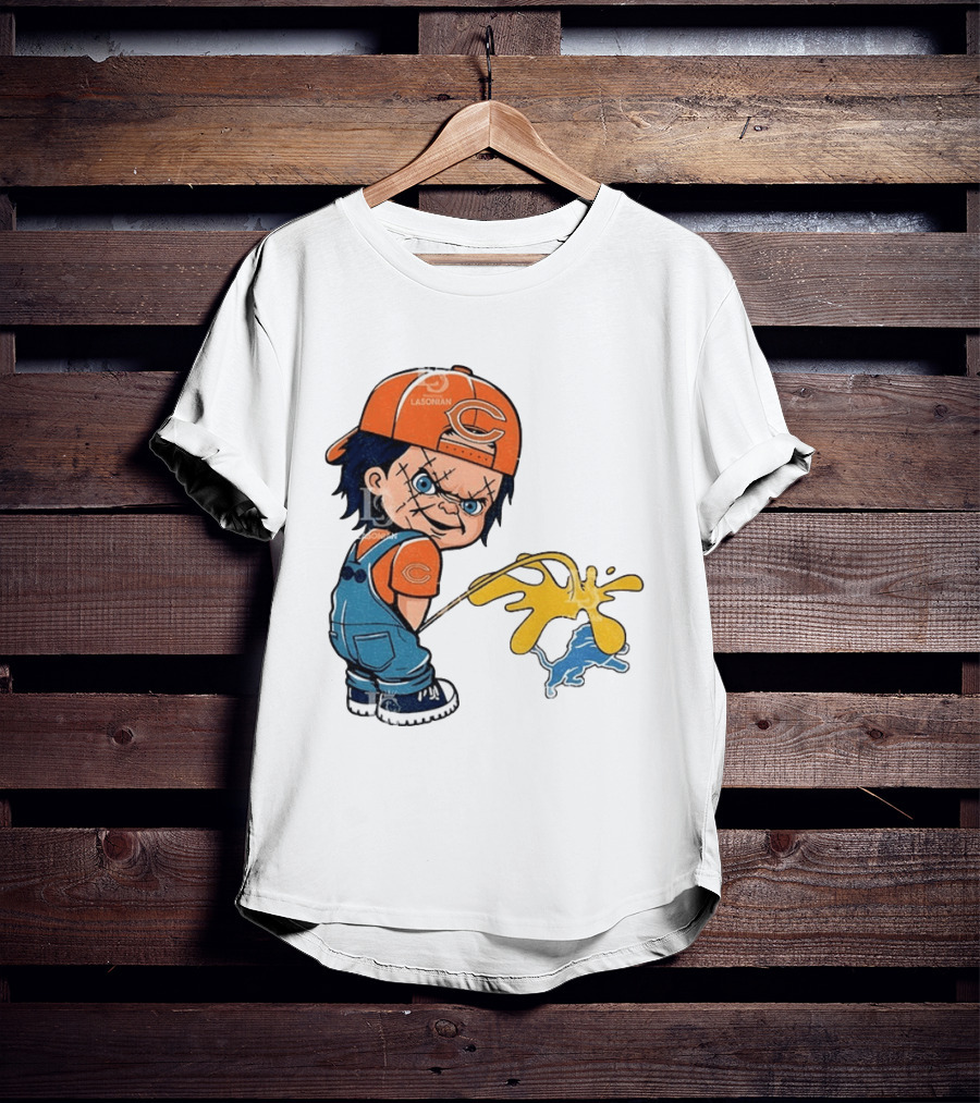Chicago Bears Chucky Piss On Detroit Lions Rivalry Meme T-Shirt