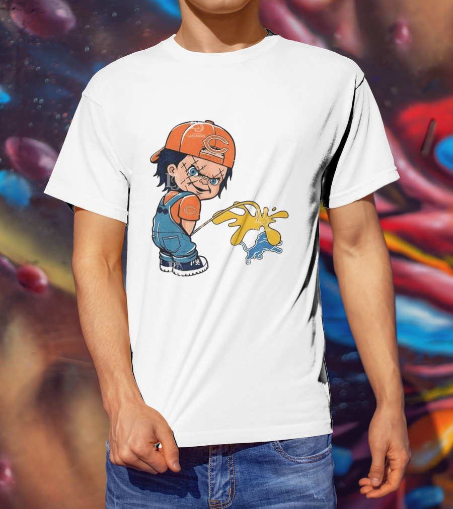 Chicago Bears Chucky Piss On Detroit Lions Rivalry Meme T-Shirt
