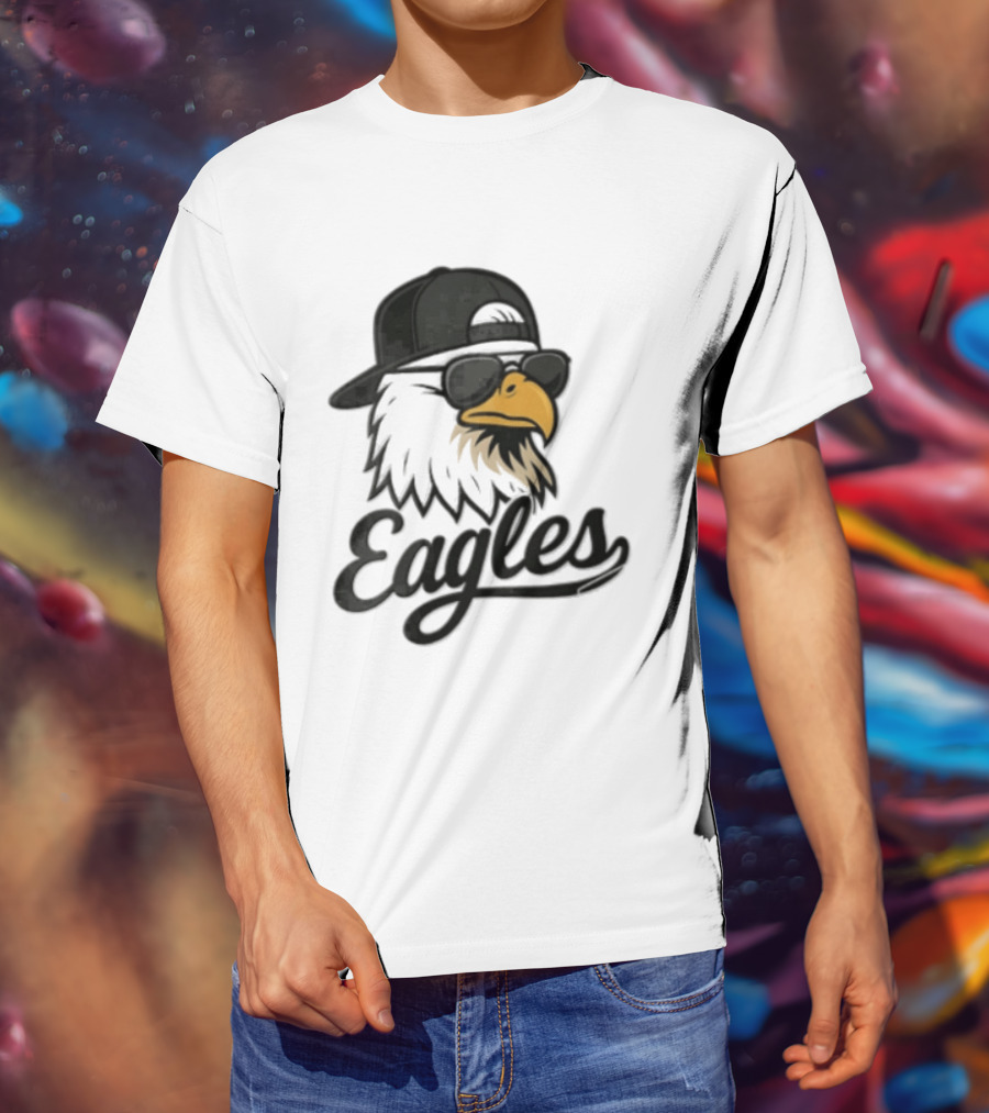 Philadelphia Eagles Eagle Sunglasses Baseball Cap Sports Fan T-Shirt