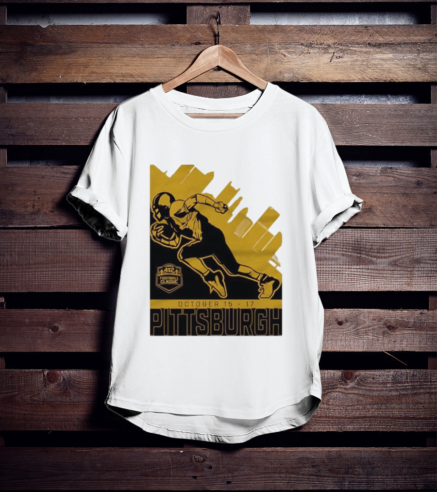 Pittsburgh 412 Football Classic October 15 17 Running Player T-Shirt