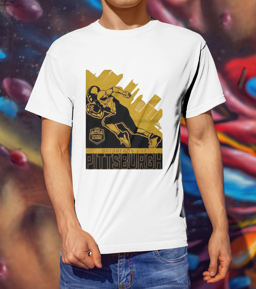 Pittsburgh 412 Football Classic October 15 17 Running Player T-Shirt