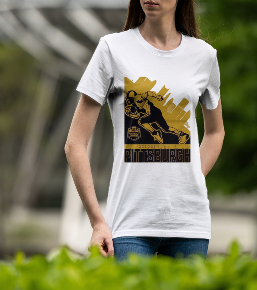 Pittsburgh 412 Football Classic October 15 17 Running Player T-Shirt
