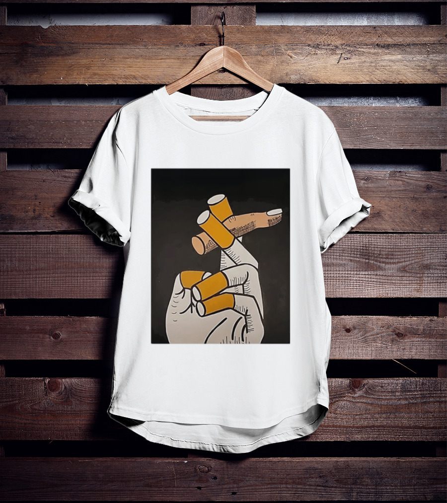 Hand With Cigarettes Smoker T-Shirt