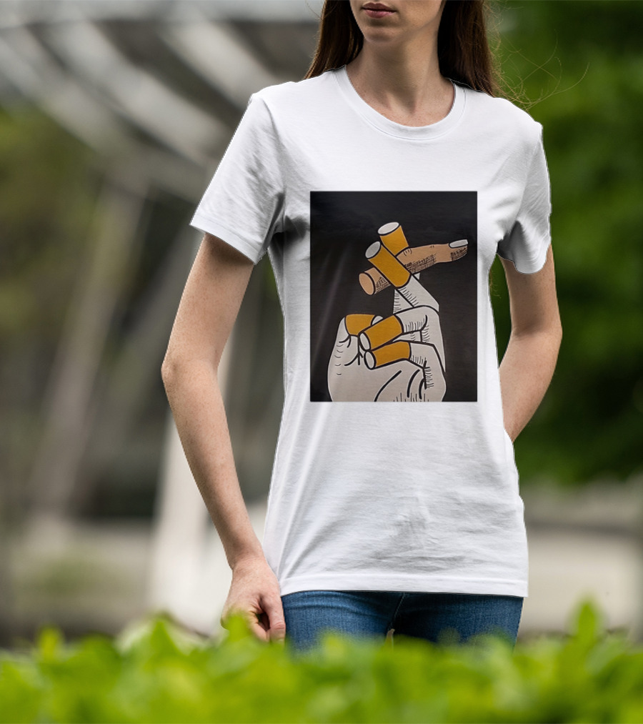 Hand With Cigarettes Smoker T-Shirt