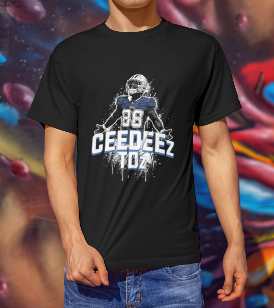 Ceedeez TDz Football Player Retro Title T-Shirt