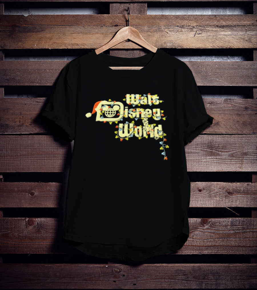 Walt Disney World Christmas Santa Hat Lights T-Shirt