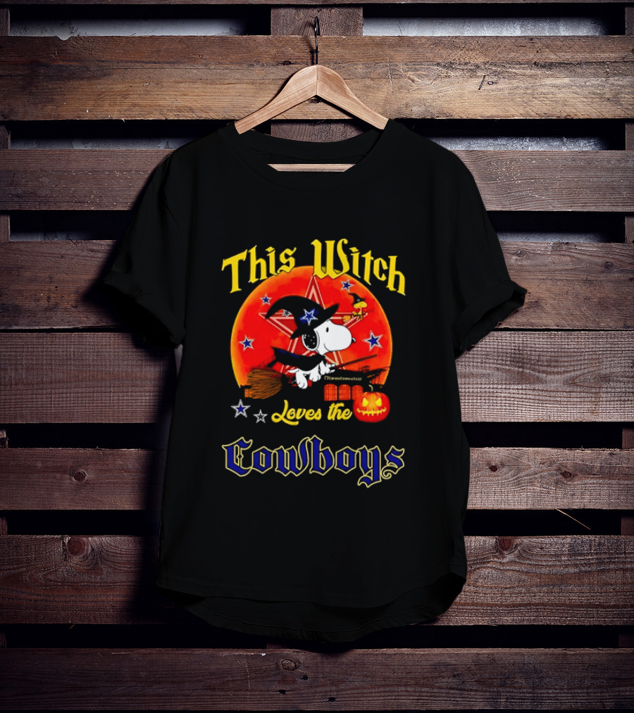 This Witch Loves The Cowboys Snoopy Halloween T-Shirt