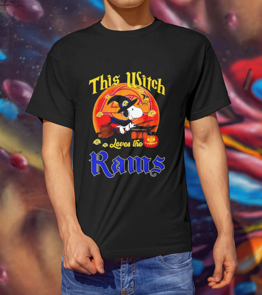 This Witch Loves The Los Angeles Rams Snoopy Halloween T-Shirt