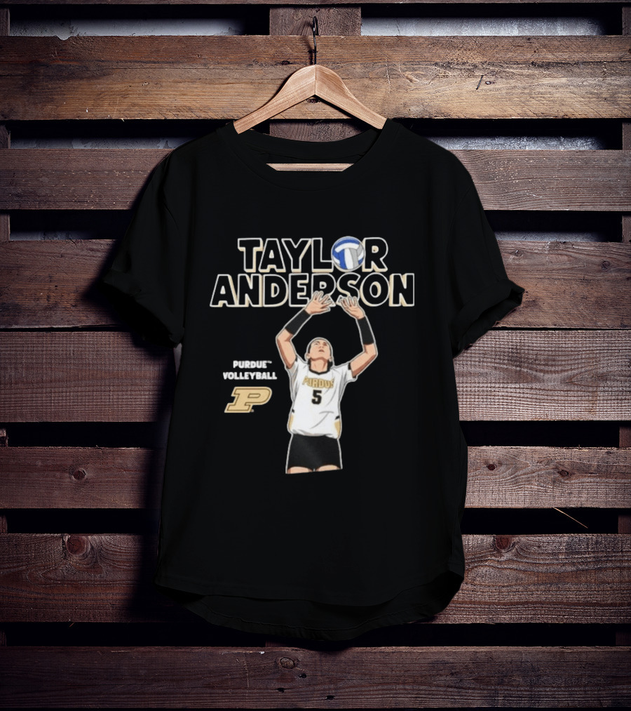 Purdue Volleyball Taylor Anderson Number 5 T-Shirt