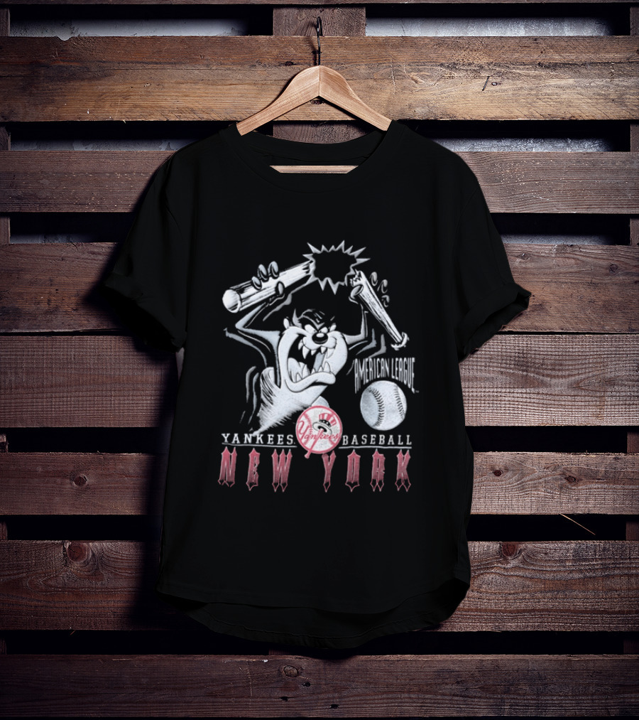 Taz New York Yankees Baseball 1997 MLB Bat Yankees Yankees Baseball New York T-Shirt