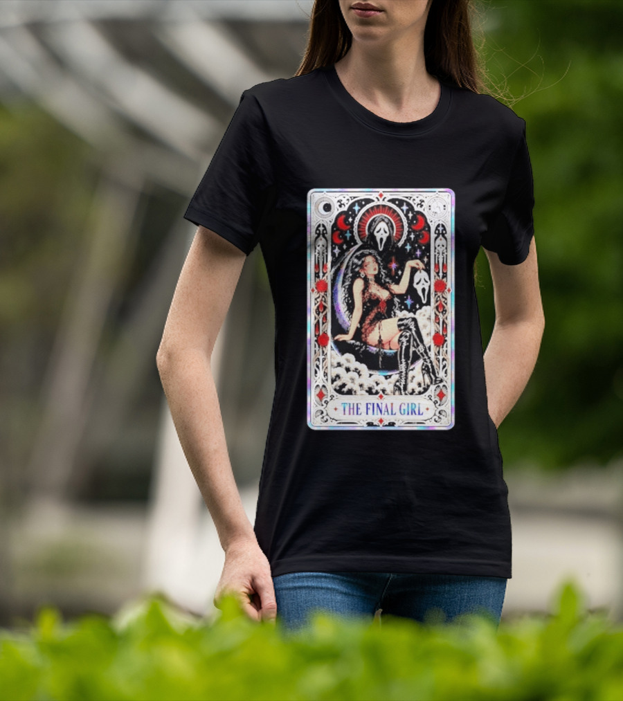 The Final Girl Ghostface Scream Tarot Card Aesthetic T-Shirt