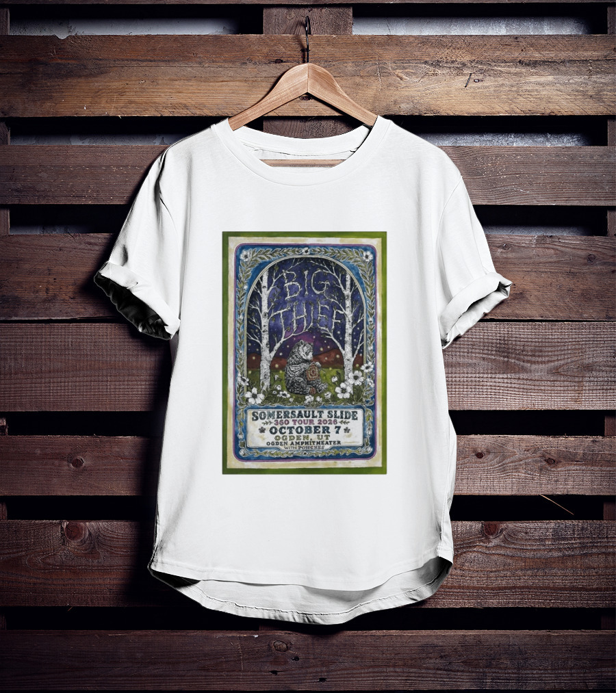 Big Thief Somersault Slide 360 Tour 2026 October 7 Ogden UT Amphitheater With Porches T-Shirt