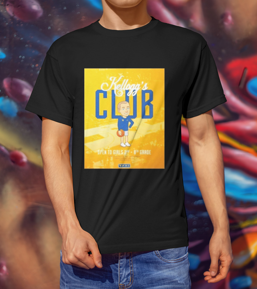 Kellogg's Club West Virginia University Basketball Clinic Open To Girls Grades 3 To 8 T-Shirt