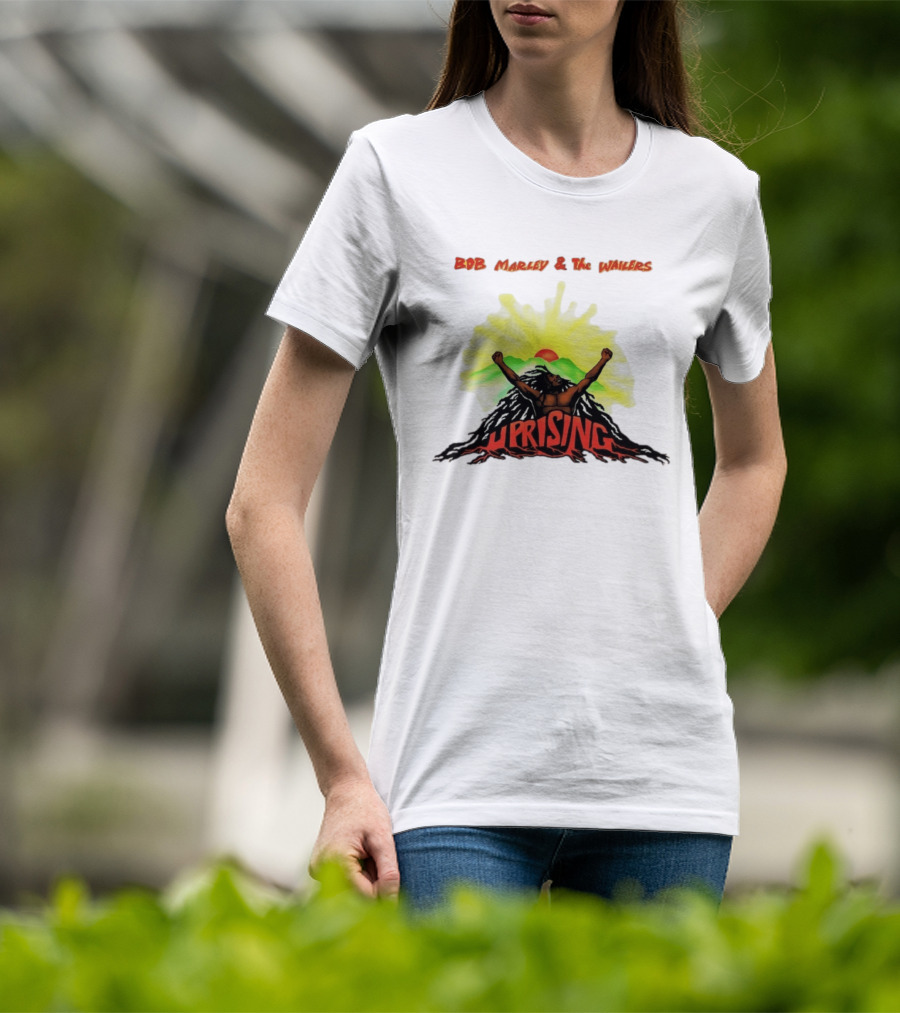 Bob Marley & The Wailers Uprising Reggae Sunburst Mountain T-Shirt