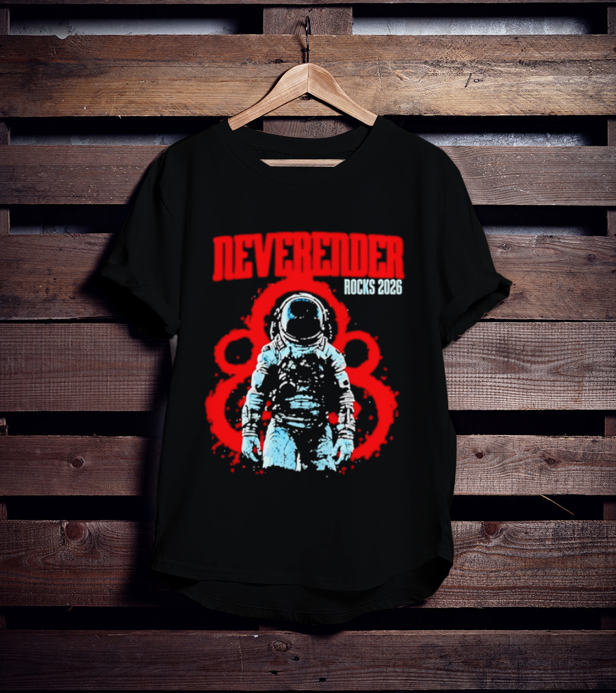 Neverender Rocks 2026 Astronaut Space Music Tour Splash T-Shirt