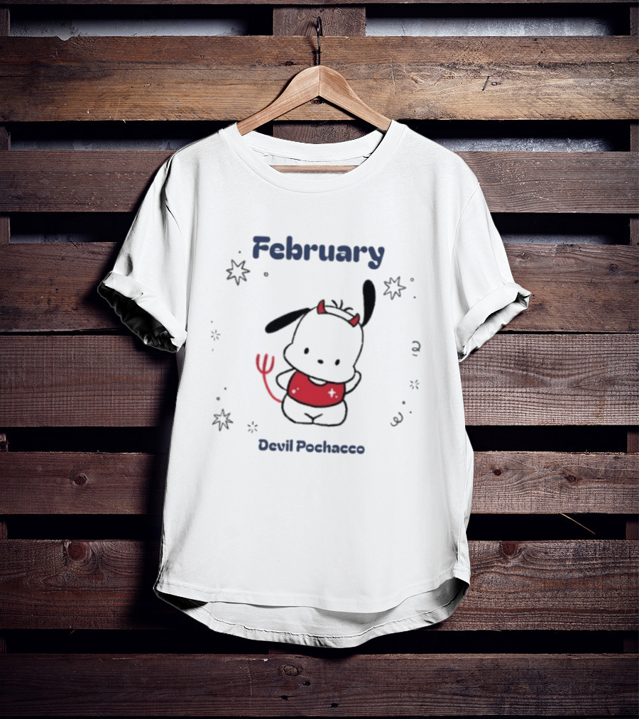 February Devil Pochacco Sanrio Halloween T-Shirt