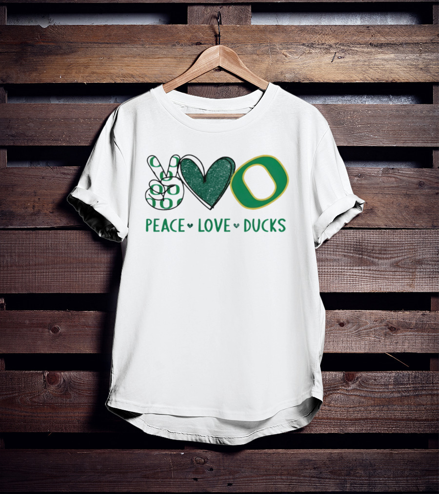 Peace Love Oregon Ducks T-Shirt