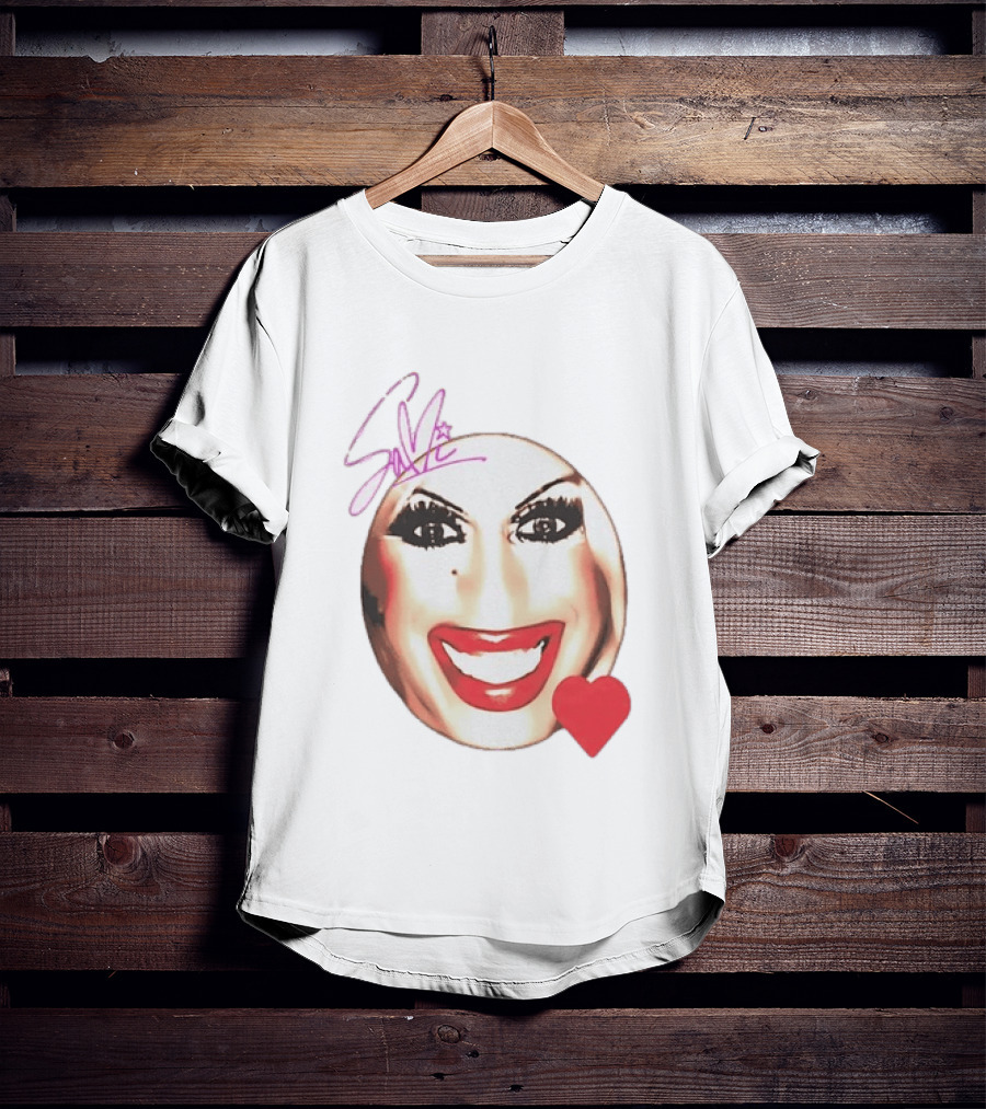 Save Signature Heavy Makeup Smile Red Heart T-Shirt