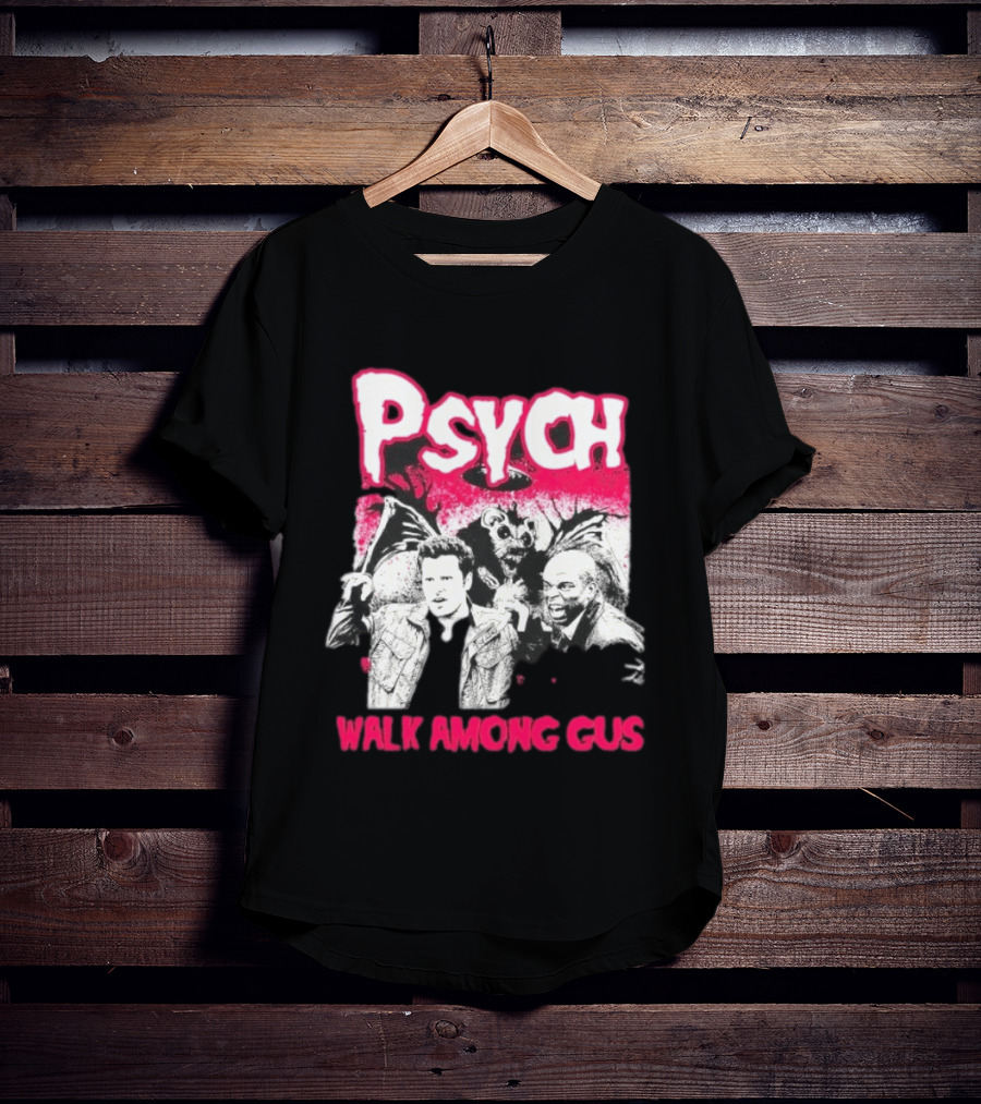 Psych Walk Among Gus Shawn Spencer Burton Guster Comic T-Shirt
