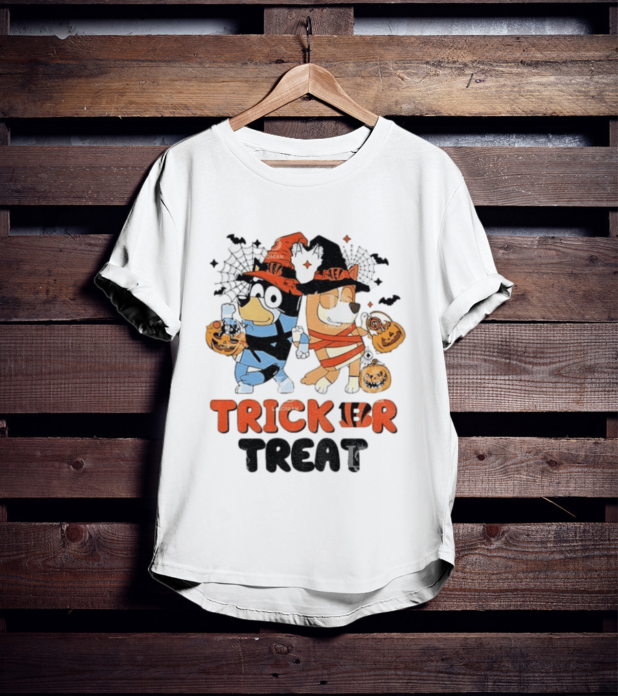 Philadelphia Eagles Bluey Trick Or Treat Halloween Character Costumes T-Shirt