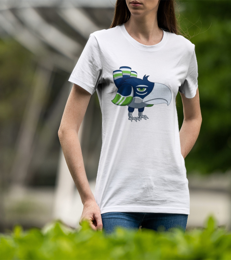 Seattle Seahawks Pokemon Crossover Bird Fan T-Shirt