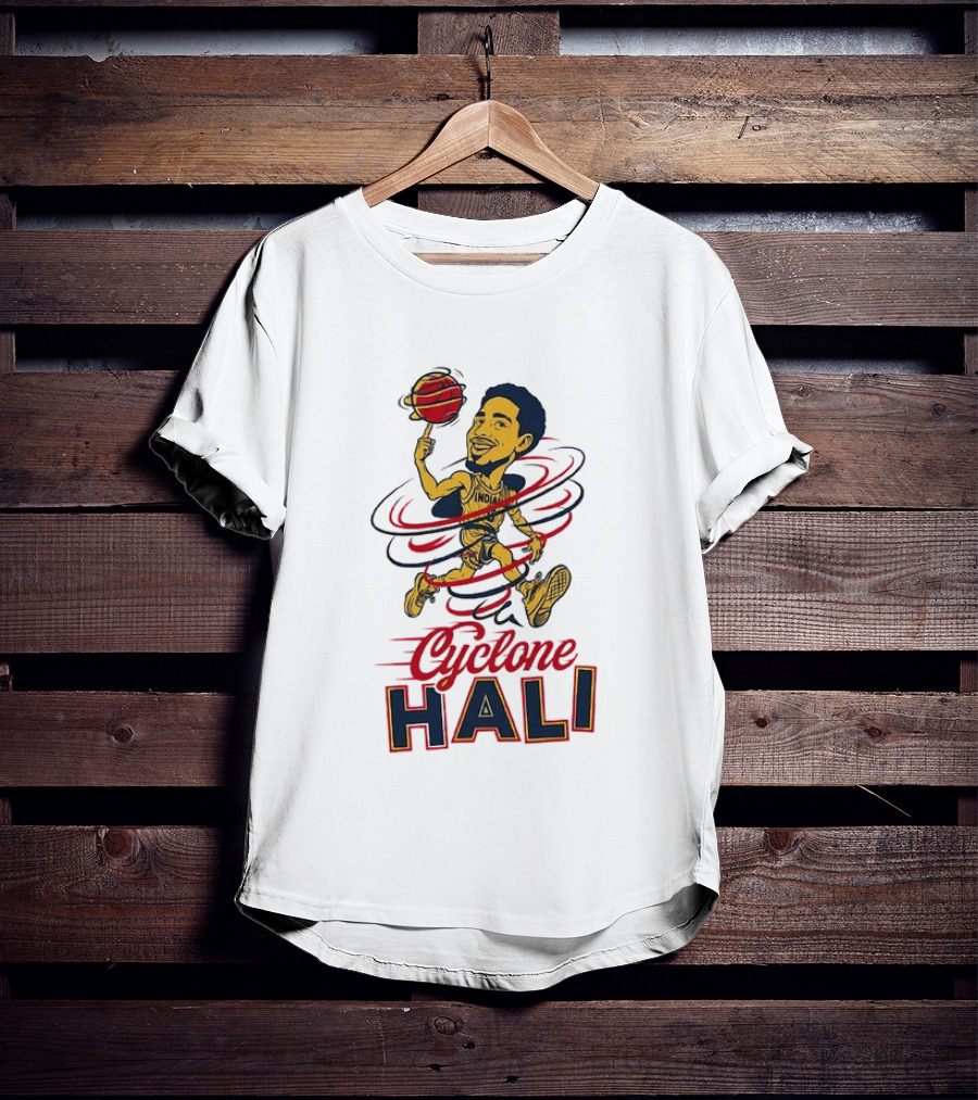 Tyrese Haliburton Cyclone Hali Indiana Pacers Number 0 NBA Basketball T-Shirt