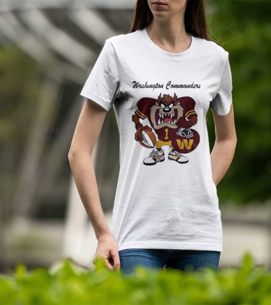 Washington Commanders Taz Looney Tunes Collaboration Football Fan Gear T-Shirt