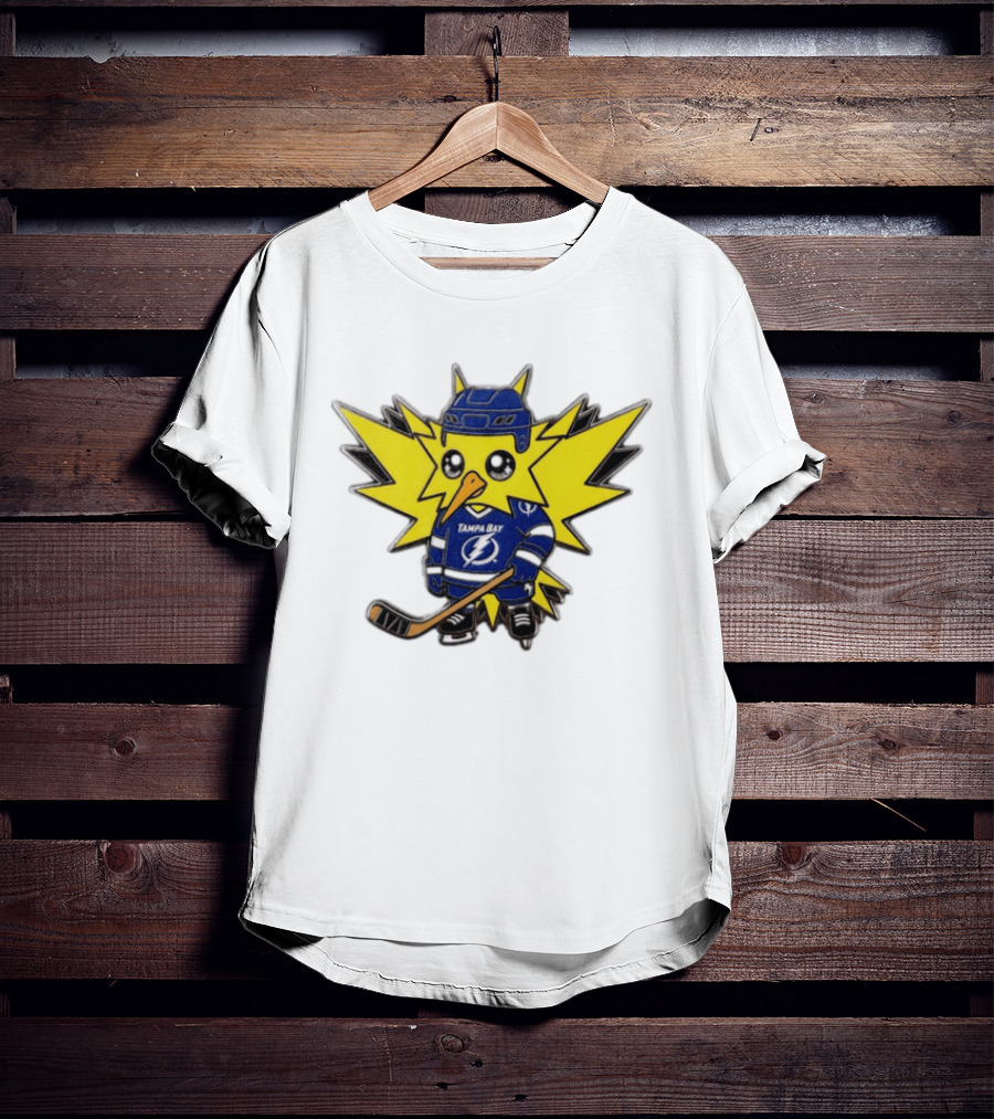Zapdos Tampa Bay Lightning NHL Pokemon Hockey Cartoon T-Shirt