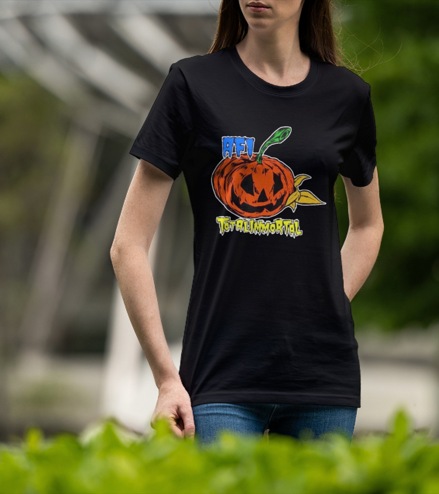 AFI Totalimmortal Halloween Pumpkin Punk Rock Band Merch T-Shirt