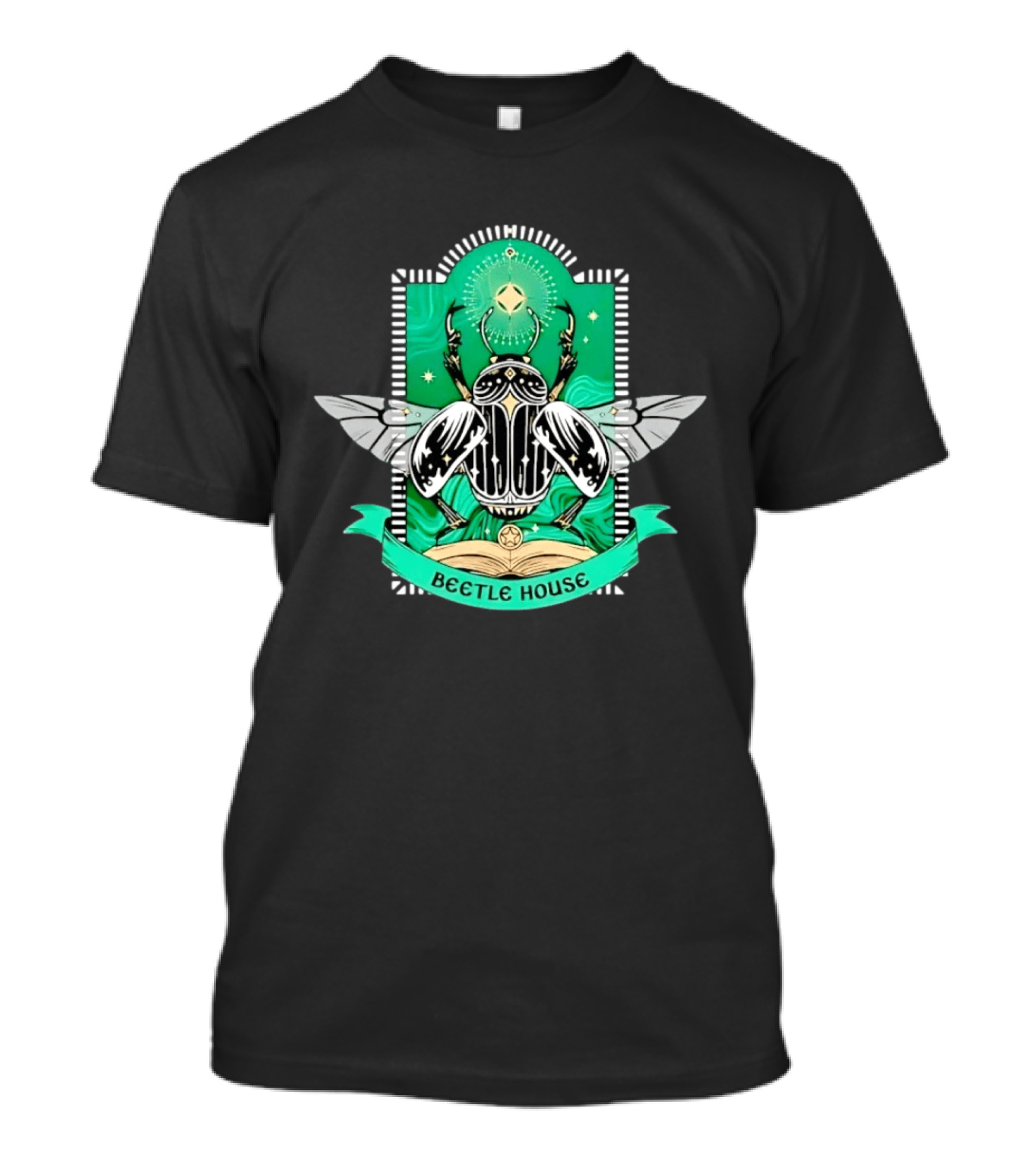 Beetle House Occult Insect Scarab Gothic Mystical Symbolism T-Shirt