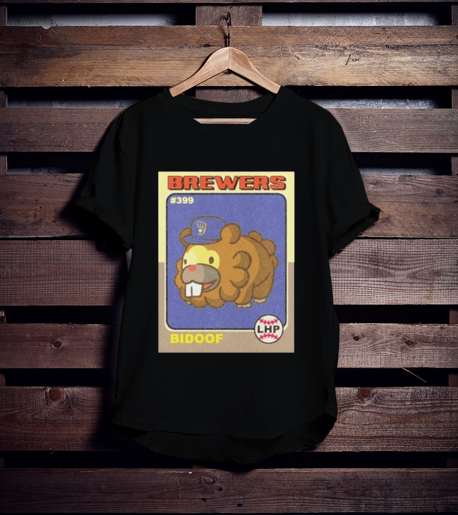 Brewers Bidoof Baseball Card #399 LHP T-Shirt