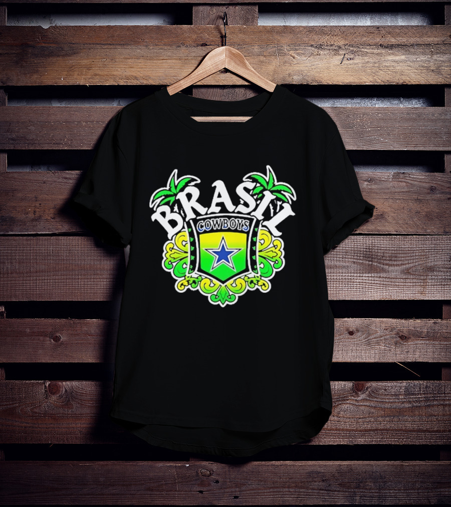 Brasil Cowboys Brazil Badge Palm Stars T-Shirt
