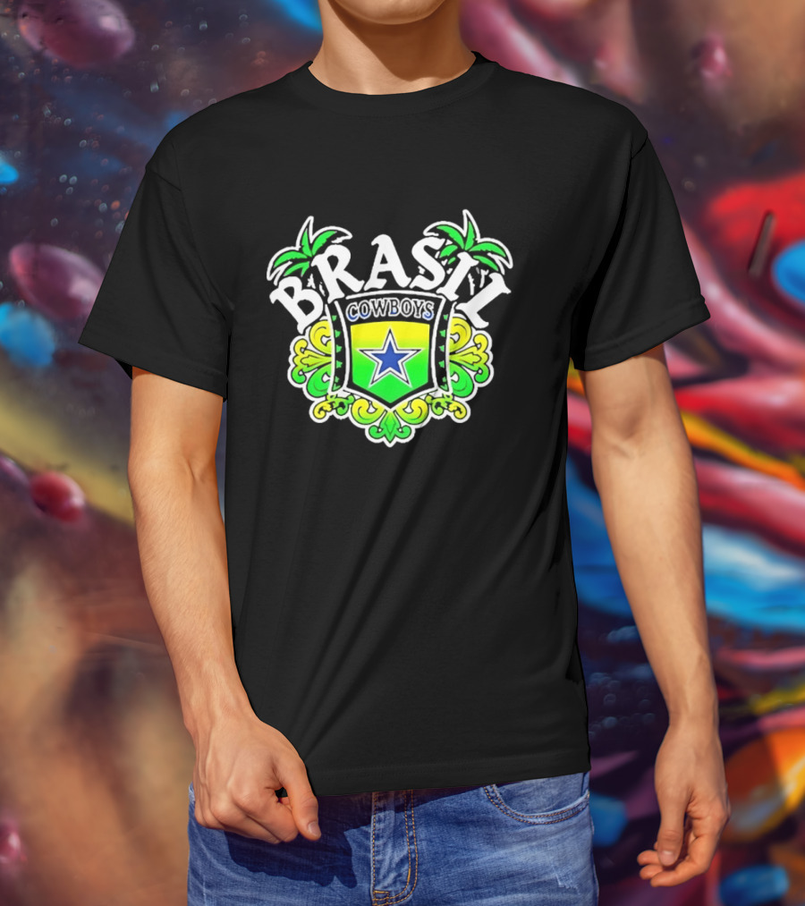 Brasil Cowboys Brazil Badge Palm Stars T-Shirt
