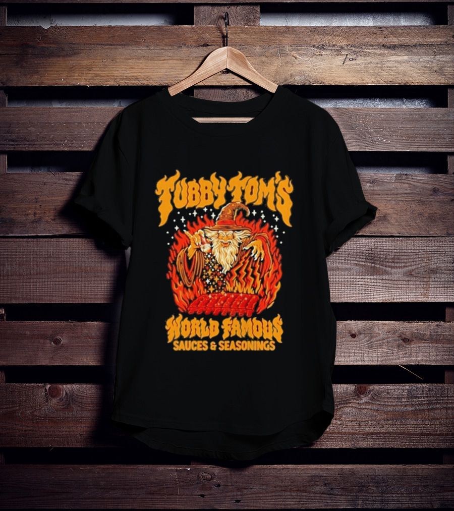 Tubby Tom's World Famous Sauces And Seasonings Wizard T-Shirt