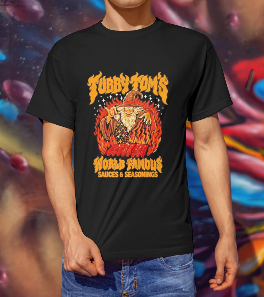 Tubby Tom's World Famous Sauces And Seasonings Wizard T-Shirt