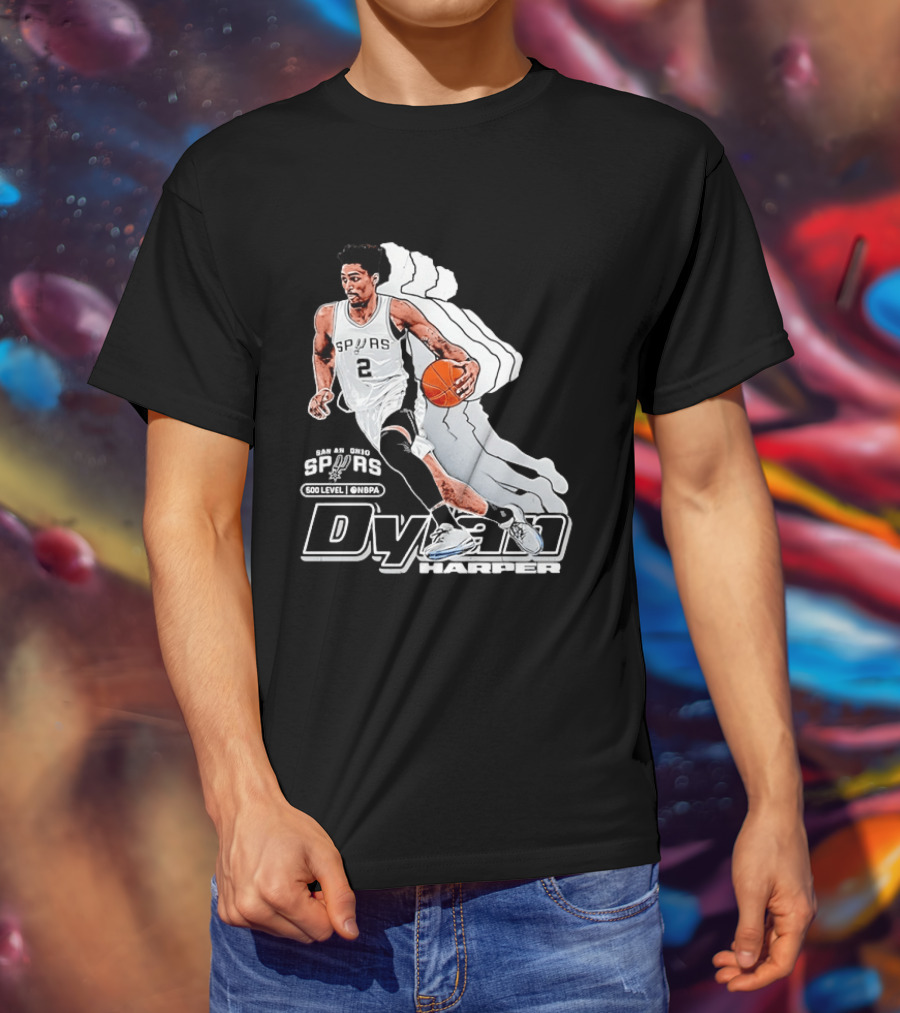 Dylan Harper Number 2 San Antonio Spurs NBA 500 Level @NBPA T-Shirt