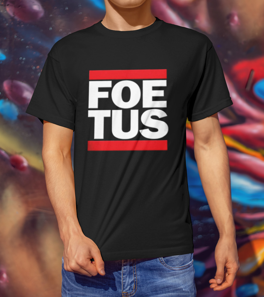 Foetus White Letters With Red Bars T-Shirt