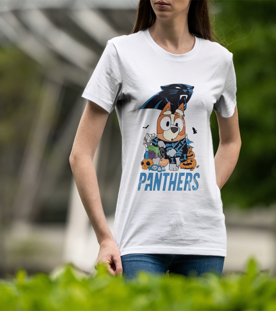Carolina Panthers Bluey Halloween 2026 Fun Fan Collab T-Shirt
