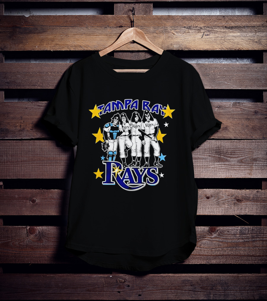 Tampa Bay Rays Kiss Band Members Stars Mashup T-Shirt