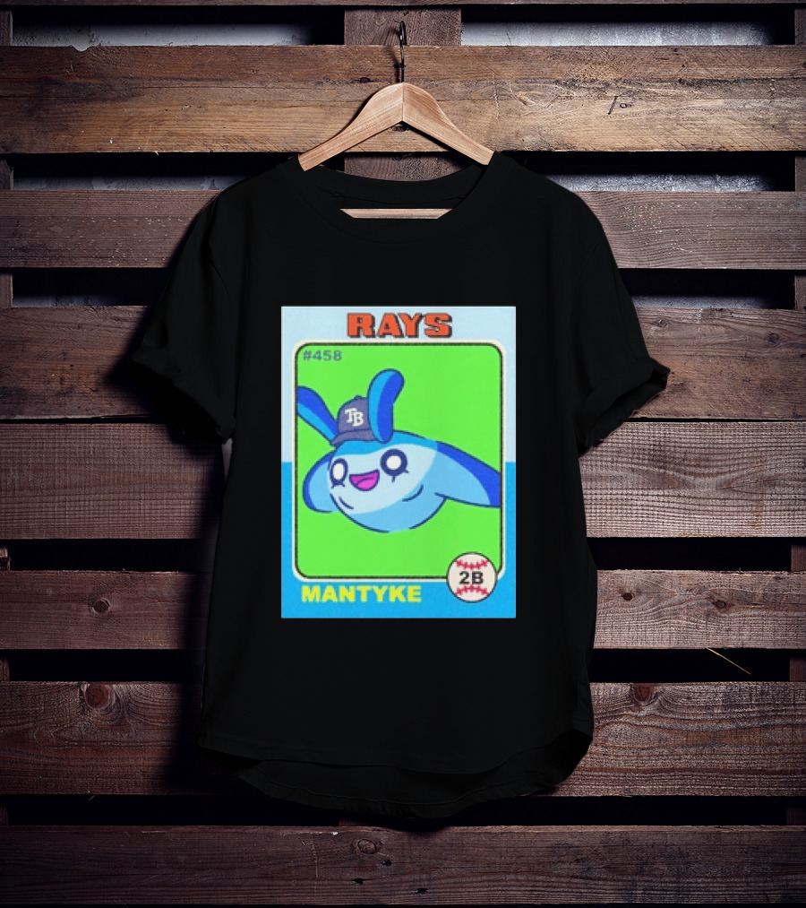 Rays Mantyke Tampa Bay No 458 Baseball Card TB T-Shirt