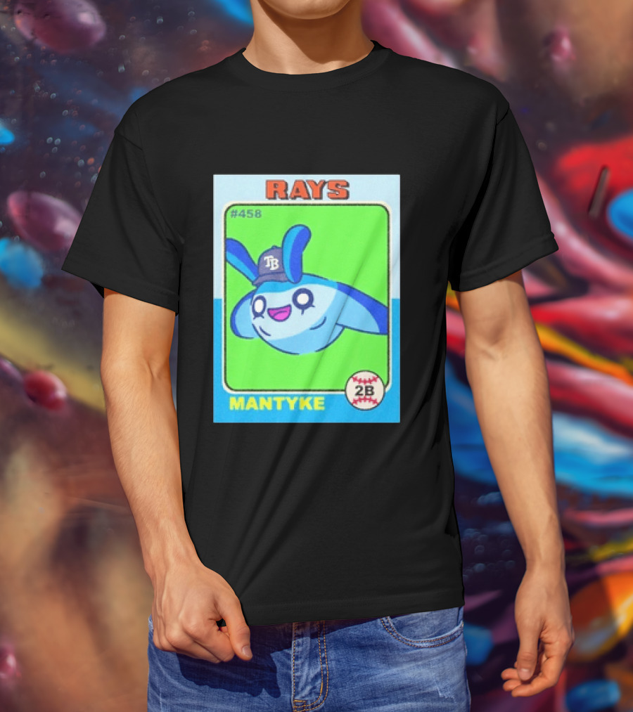 Rays Mantyke Tampa Bay No 458 Baseball Card TB T-Shirt