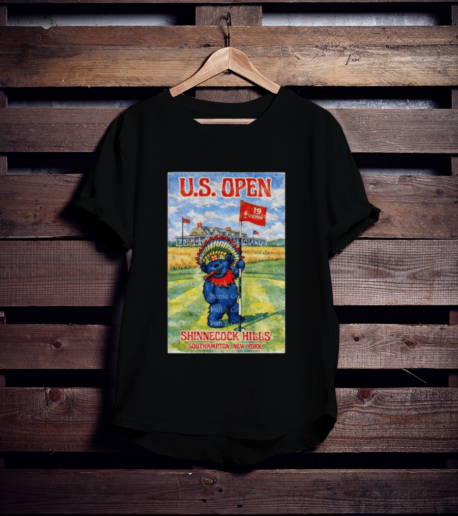 U.S. Open Shinnecock Hills Southampton New York Grateful Dead Dancing Bear Golf Course T-Shirt