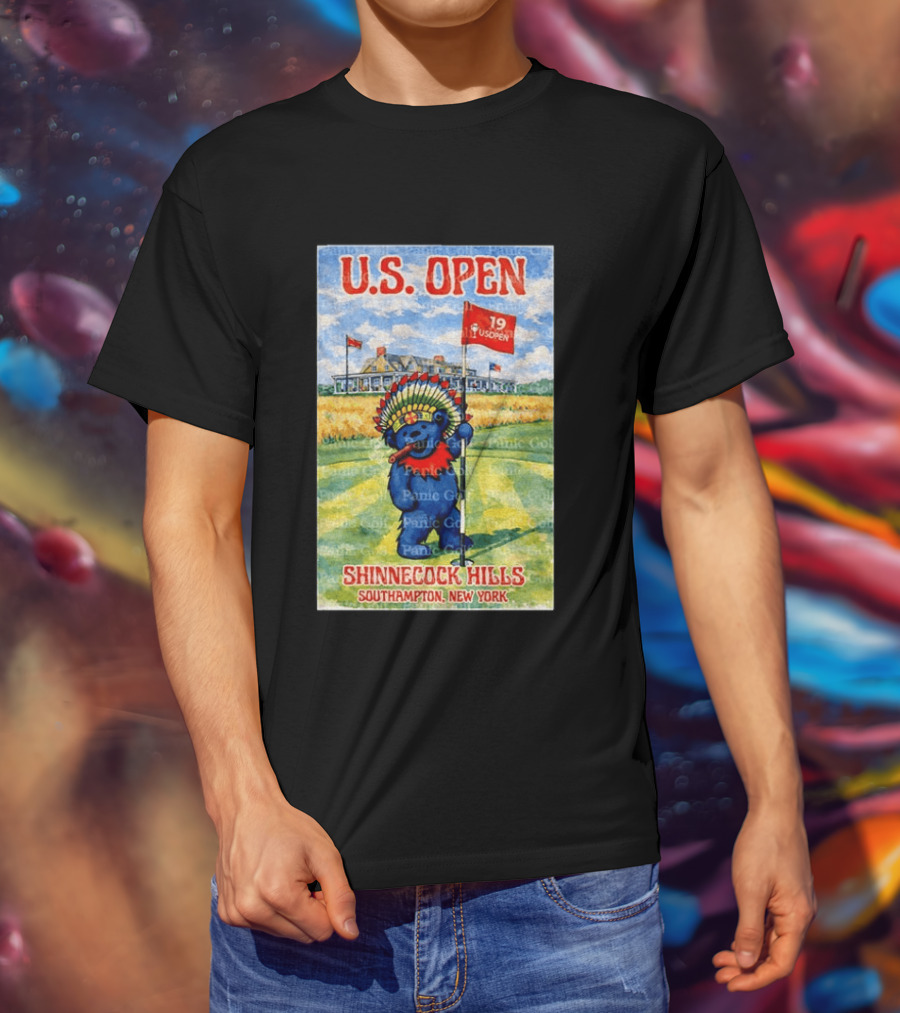 U.S. Open Shinnecock Hills Southampton New York Grateful Dead Dancing Bear Golf Course T-Shirt