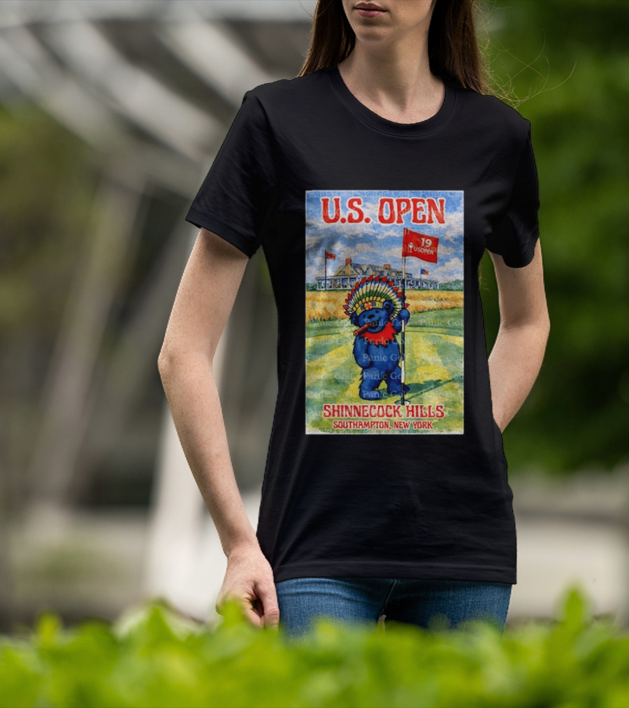 U.S. Open Shinnecock Hills Southampton New York Grateful Dead Dancing Bear Golf Course T-Shirt