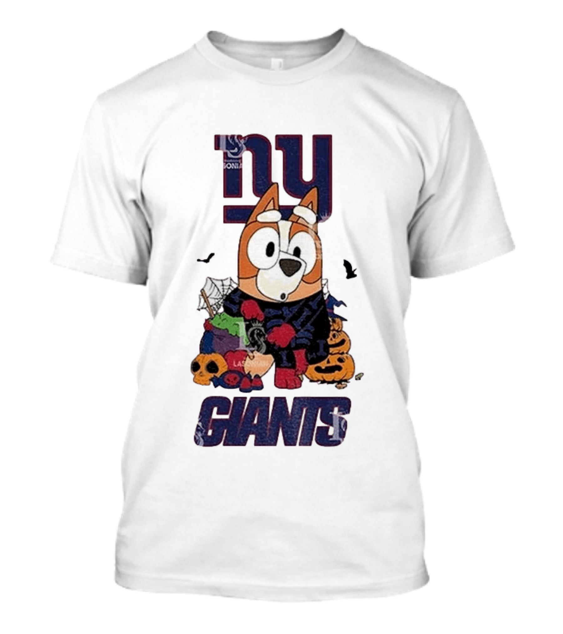 New York Giants Bluey Halloween 2026 Pumpkin Celebration T-Shirt