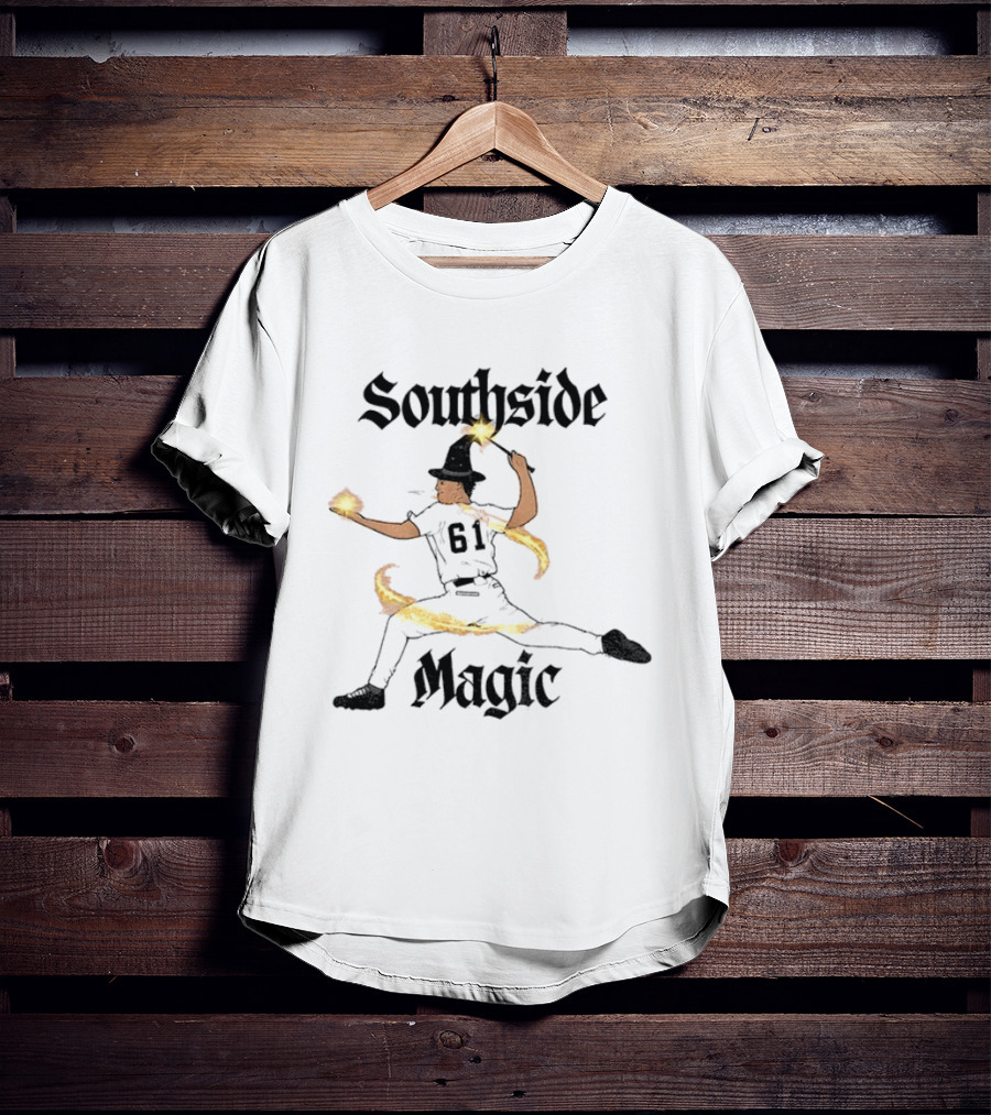 Southside Magic Wizard Baseball Chicago White Sox Postseason 61 Mike Vasil T-Shirt