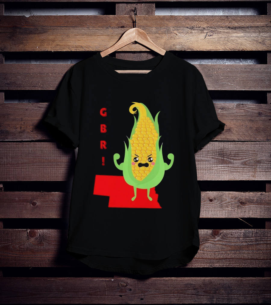 GBR Nebraska Corn Go Big Red Cornhusker Spirit T-Shirt