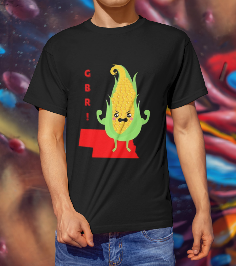GBR Nebraska Corn Go Big Red Cornhusker Spirit T-Shirt